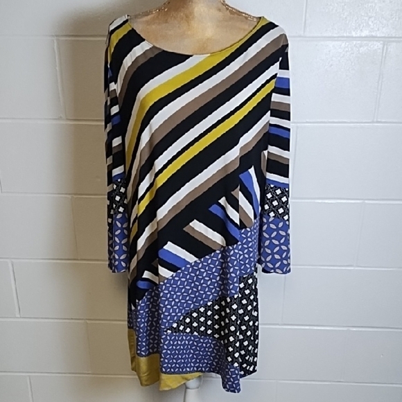 Alfani Slinky Long Bell Sleeve Comfortable Mini Dress Easy Wear & Care - Picture 1 of 8